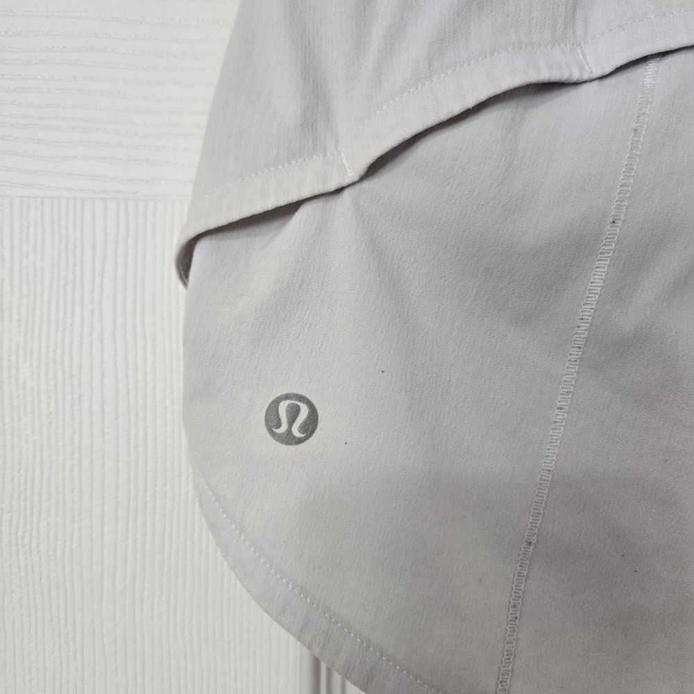 Lululemon Speed Up High-Rise Lined Shorts 2.5 White Running Athletic Sz 4 Tall - Picture 4 of 7